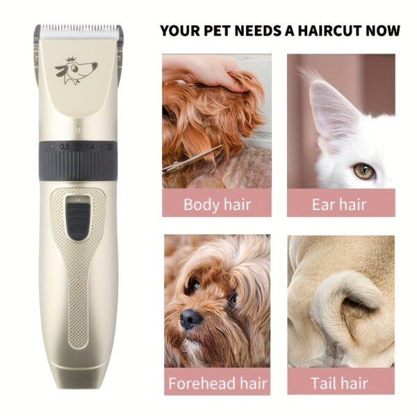 [Professional Pet Grooming Kit] 36V Professional Cordless Pet Grooming Kit - USB Rechargeable Dog And Cat Hair Trimmer with Lithium Battery, Pet Salon Hairdressing Tools Set - Guide Combs, Scissors, And Nail Clippers - Image 8