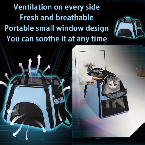Cat Carrier Dog Carrier Pet Carrier, Airline Approved Soft-Sided Foldable Pet Bag Puppy Carrier With Breathable Mesh For Small Medium Cats Dogs Rabbit - Image 35