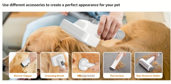 12000Pa Pet Grooming Kit & Vacuum - Ultimate Shedding Solution with 6 Tools, 1.5L Capacity, 99% Hair Removal Efficiency for Easy Dog Grooming - Perfect for Pet Owners with Heavy Shedding Breeds - Image 17