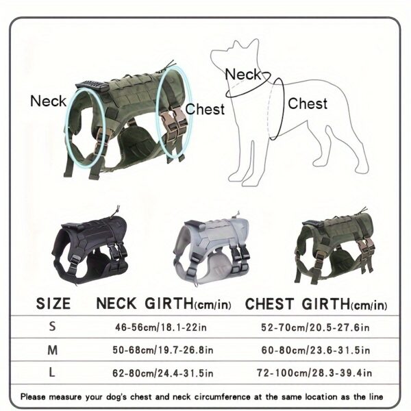 Waterproof Tactical Dog Vest Harness - Secure, Comfortable Fit for Outdoor Adventures, Christmas Gift - Image 4