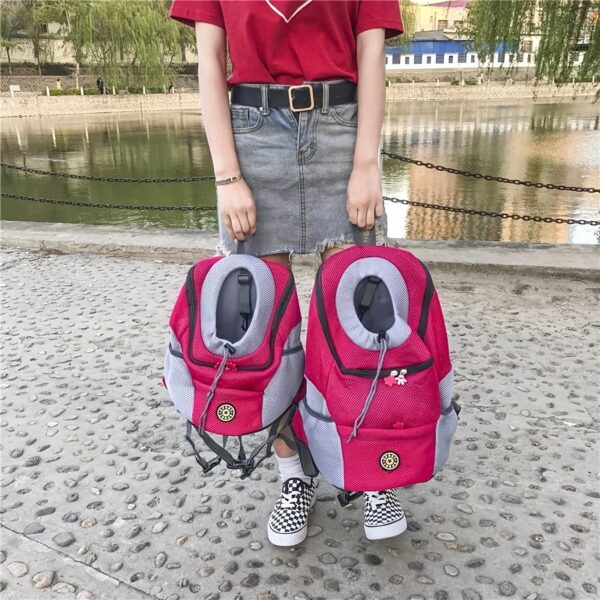 Portable Pet Pal Dog Carrier Backpack - Spacious Nylon Travel Bag with Zipper Closure for Hiking, Camping, and Outdoor Adventures - Comfortable, Ventilated, and Easy to Clean - Image 8