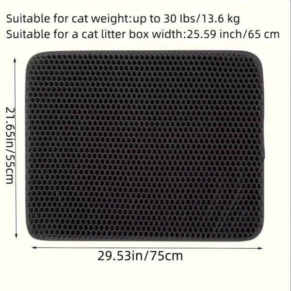 [Popular Choice] Honeycomb Cat Litter Mat, Double-Layer Scatter Control Pad, Waterproof Urine, Washable and Easy to Clean, Phthalate-Free EVA Material, Cat Litter Box, Beautiful - Image 11