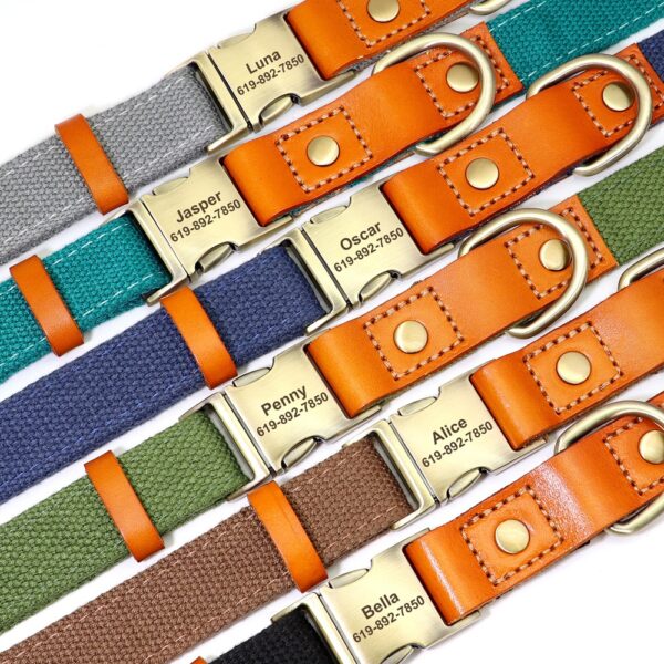 Durable Personalized Nylon Dog Collar with ID Tag - Adjustable for Dogs and Cats - Image 8