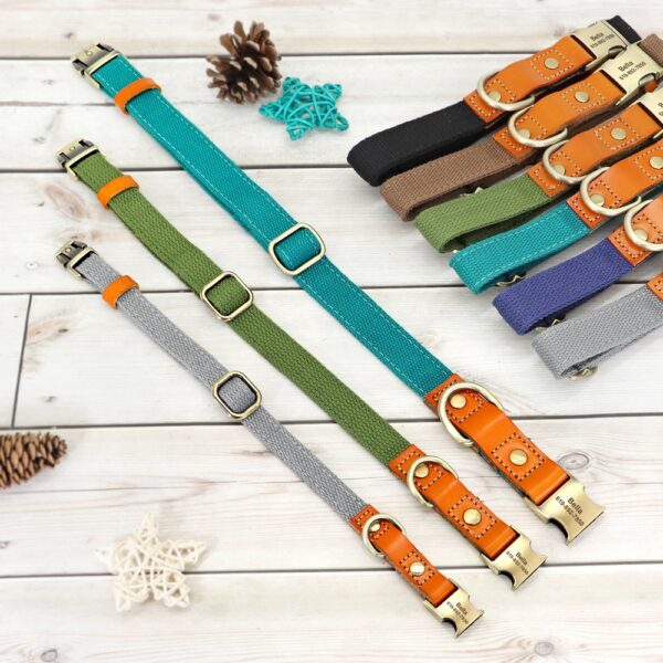 Durable Personalized Nylon Dog Collar with ID Tag - Adjustable for Dogs and Cats - Image 9