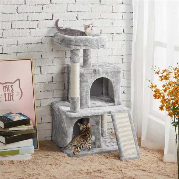 Costoffs 36'' Cat Tree Multilevel Cat Tower with Extra Large Perch & Scratching Posts & Scratching Board for Indoor Cats/ Kittens - Image 15