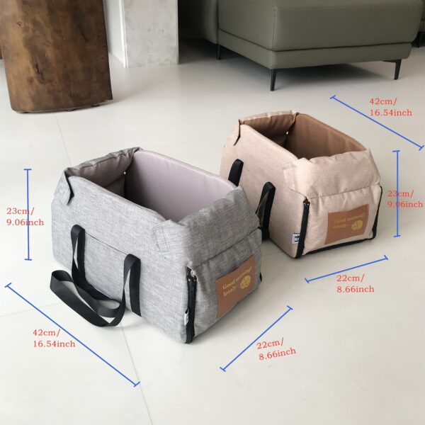 Portable Pet Cat Seat Elevated Car Seat For Dog Armrest For Small Dog Cat Waterproof Dog Carrier Safety Travel Bag Dog Accessories - Image 2