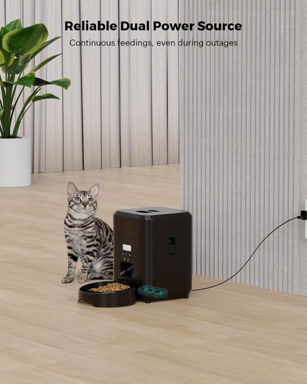 For Smart 67.63oz PET Feeder with Memory Function - USB & Battery Powered, Customizable Meal Scheduling, Includes Recording Bowl for Cats and Dogs - Image 12