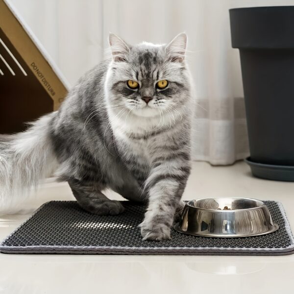 [Popular Choice] Honeycomb Cat Litter Mat, Double-Layer Scatter Control Pad, Waterproof Urine, Washable and Easy to Clean, Phthalate-Free EVA Material, Cat Litter Box, Beautiful - Image 10