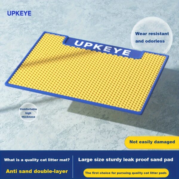 UPKEYE Large Cat Litter Box with Integrated Scoop - Easy Clean, High-Sided, Leak-Proof Design for Multiple Cats - Image 3