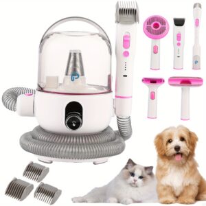 HUFY Pet Grooming Vacuum, Pet Grooming Kit & Vacuum Suction 99% Pet Hair, Dog Vacuum for Shedding Grooming, Low Noise Dog Hair Remover for Shedding Grooming Dogs Cats
