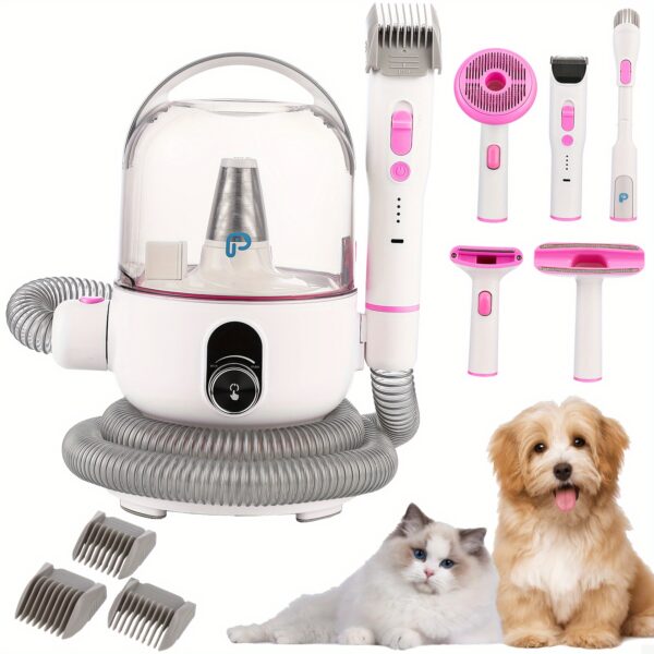 HUFY Pet Grooming Vacuum, Pet Grooming Kit & Vacuum Suction 99% Pet Hair, Dog Vacuum for Shedding Grooming, Low Noise Dog Hair Remover for Shedding Grooming Dogs Cats