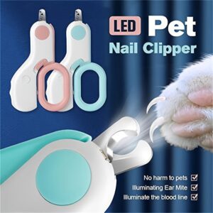 1pc LED-Lit Precision Pet Grooming Kit: Ergonomic, Stainless Steel Dog & Cat Nail Clippers, Battery Operated for Safe, Cordless Use - For Pet Owners - Suitable for Home Grooming - Perfect Gift for Pet Lovers