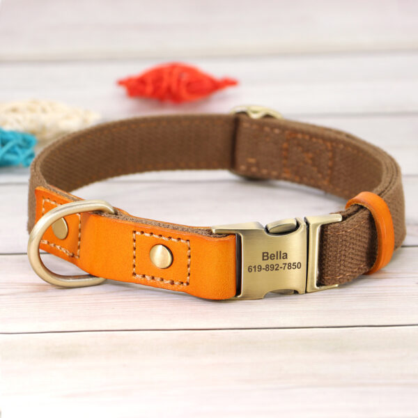 Durable Personalized Nylon Dog Collar with ID Tag - Adjustable for Dogs and Cats - Image 14