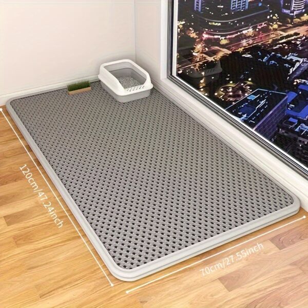 Extra-Large Double Layer Cat Litter Mat - Anti-Splash, Leak-Proof Design With Eva Material For Easy Cleanup - Image 6