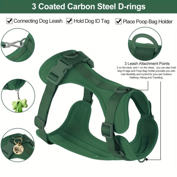 Soft Padding Comfortable Dog Harness - No-Pull with Dual Leash Clips - Perfect for Walking and Training Your Pet - Image 6