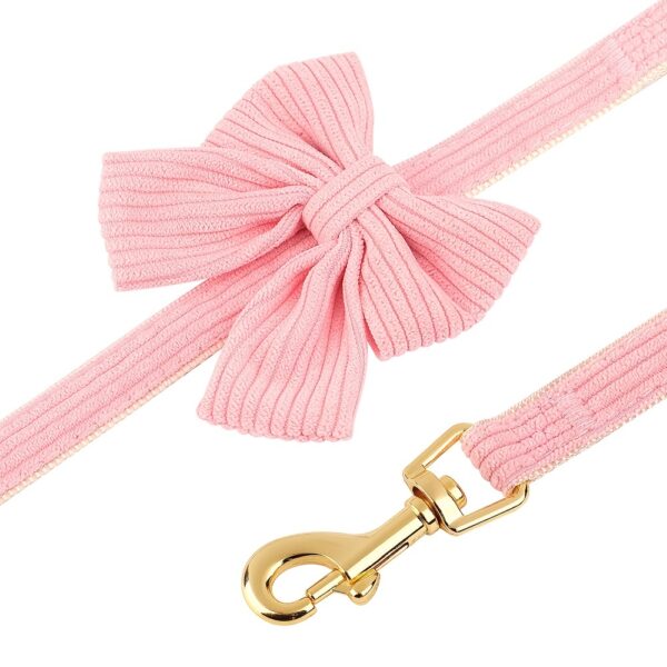Soft Breathable Dog Collar Harness Leash Set Bowknot Pet Vest Harnesses Adjustable Pet Collars Leads For Small Medium Dogs - Image 5