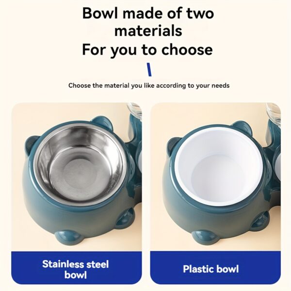 Automatic Pet Feeder & Water Dispenser Set - Non-Electric, Dual Bowl Design for Cats and Dogs - Image 11
