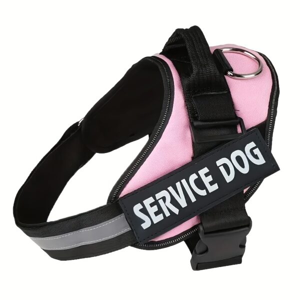 1pc Service Dog Vest Harness with Handle, Adjustable Polyester Pet Carrier for Outdoor Use, Graphic Pattern, No Battery Required, Outdoor Pet Gear | Reflective Dog Vest | Sturdy Handle Feature - Image 8