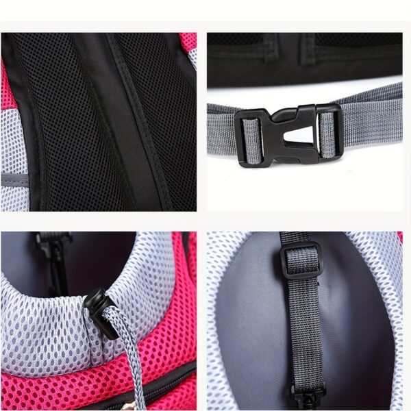 Portable Pet Pal Dog Carrier Backpack - Spacious Nylon Travel Bag with Zipper Closure for Hiking, Camping, and Outdoor Adventures - Comfortable, Ventilated, and Easy to Clean - Image 15