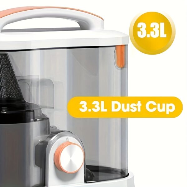 Pet Hair Vacuum With Dog Clippers - Multi-Purpose Pet Grooming Kit With 111.59oz Large Capacity Dust Bin And Hair Dryer, 6 Grooming Tools For Dogs And Cats (Orange And 6-in-1) - Image 4
