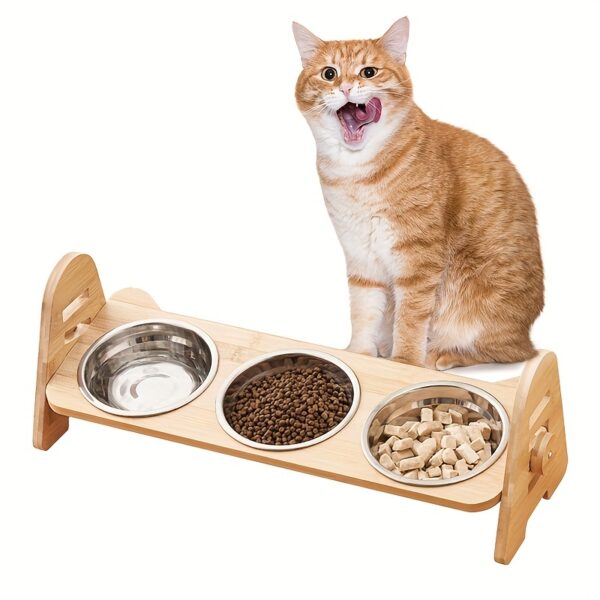 1/2/3pcs Adjustable Slanting Ceramic Pet Bowl Set - Ergonomic Lifting Design, Easy Cleaning, Anti-Slip Base, Suitable for Cats and Dogs of All Sizes - Dog Bowl, Cat Food Bowl, Pet Feeding Essentials - Image 10