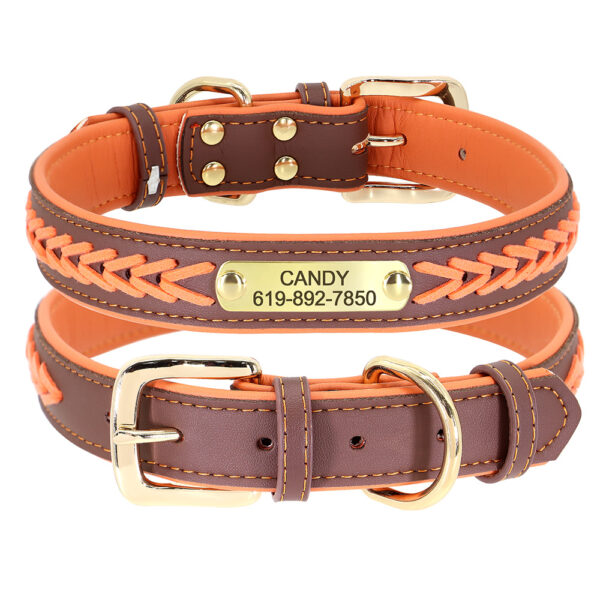 Personalized Engraved Braided Dog ID Tag Collar - Adjustable, Customizable with Name & Contact Info for Small to Large Breeds (Pitbull, French Bulldog) - Red & Black Design, Dog Collar | Stylish Dog Collar | Dog Collar - Image 18