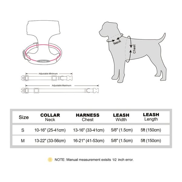 Soft Breathable Dog Collar Harness Leash Set Bowknot Pet Vest Harnesses Adjustable Pet Collars Leads For Small Medium Dogs - Image 2