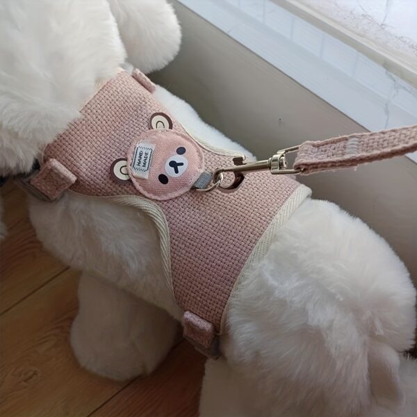 Dog Chest Harness And Leash, Soft Dog Harness Vest With Rope, Adjustable Dog Walking Harness, Only For Small Dog - Image 14