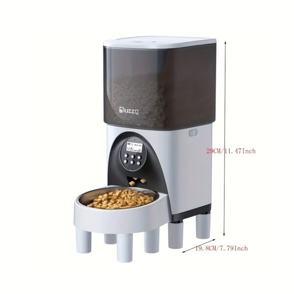 Elevated Automatic Cat Feeders, 19 Cup Timer Dry Food Dispenser for Cats and Dogs Pets with Desiccant Bag, Dog Feeder with Portion Control, Voice Recorder, 1 Pack - Image 2