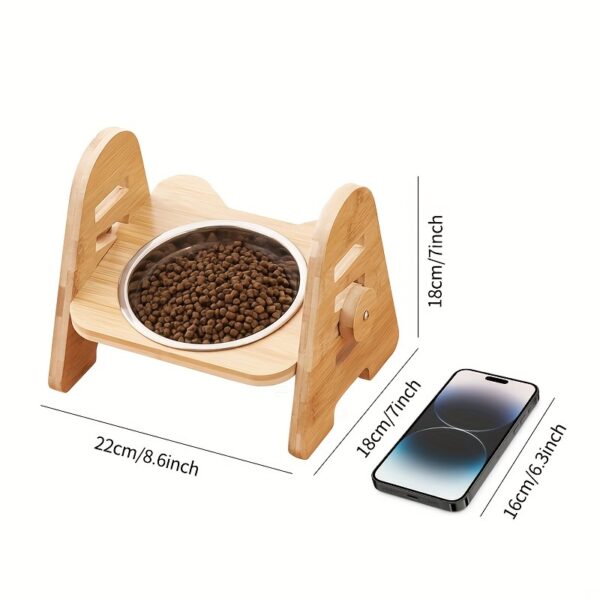 1/2/3pcs Adjustable Slanting Ceramic Pet Bowl Set - Ergonomic Lifting Design, Easy Cleaning, Anti-Slip Base, Suitable for Cats and Dogs of All Sizes - Dog Bowl, Cat Food Bowl, Pet Feeding Essentials - Image 4