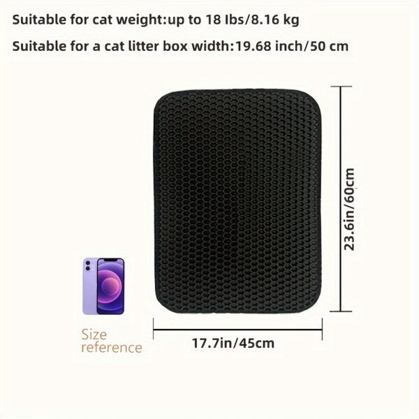 Honeycomb Double Layer Cat Litter Trapping Mat, Non-slip Washable Cat Cleaning Mat For Pet Toilet Kennel Litter Box - Image 11