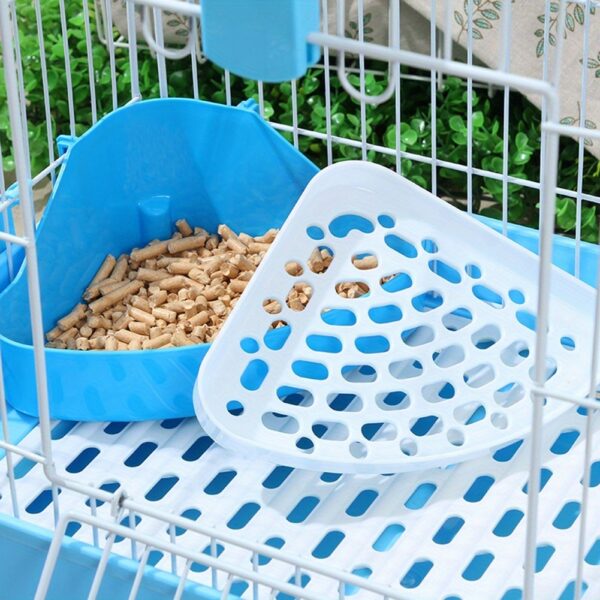 3pcs pieces of pet toilet small animal cat litter tray corner suitable for hamster, guinea pig, ferret, sand rat pet toilet - Image 4