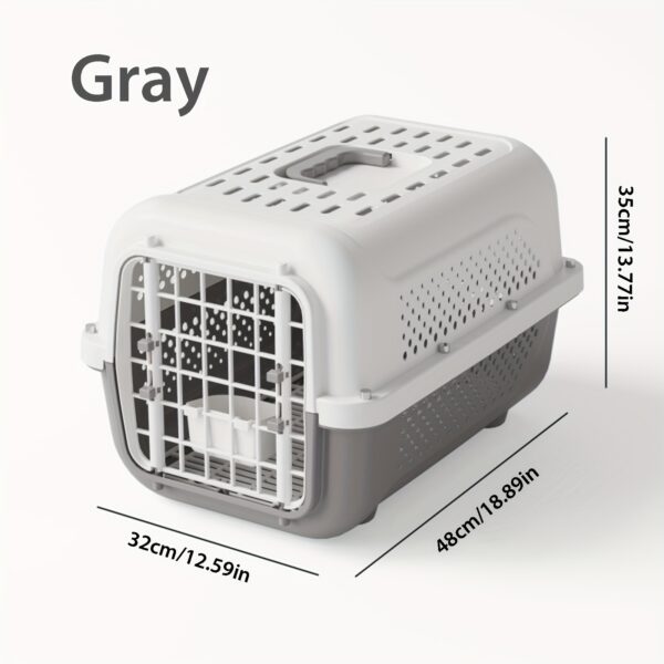 Cats Pet Travel Carrier, Plastic Kennels Rolling Plastic Wire Door Travel Dog Crate - Small - No Wheel, Pet Carrier | Hard-Sided Pet Kennel Ideal for Toy Dog Breeds, Small Cats & Small Animals | Dog Carrier - Image 6