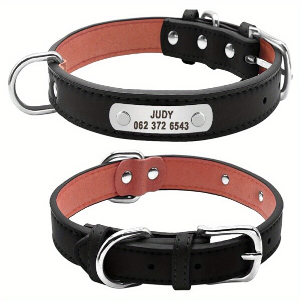 Custom Engraved Dog Collar with Personalized ID Tag - Durable Padded Pet Collar for Small, Medium & Large Dogs - Solid Pattern, Adjustable Fit, Secure Metal Hardware, Personalized Pet Accessory | Stylish Dog Collar | Durable Band, Personalized Dog Collar - Image 17