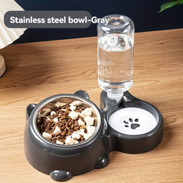 Automatic Pet Feeder & Water Dispenser Set - Non-Electric, Dual Bowl Design for Cats and Dogs - Image 4