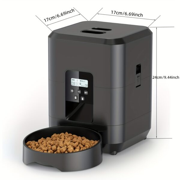For Smart 67.63oz PET Feeder with Memory Function - USB & Battery Powered, Customizable Meal Scheduling, Includes Recording Bowl for Cats and Dogs - Image 2