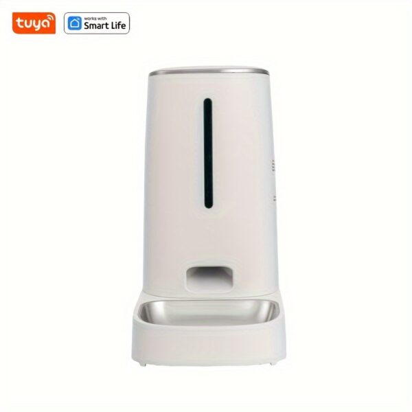 4L High-Capacity Tuya Smart Automatic Pet Feeder - WiFi Remote Control, Up to 10 Meals per Day, 36 Portions per Meal, Timely and Accurate Feeding - Suitable for 0.16-0.47 inch Diameter Dry Food, Single and Double Bowls Options, Perfect for Cats and Dogs - Image 3