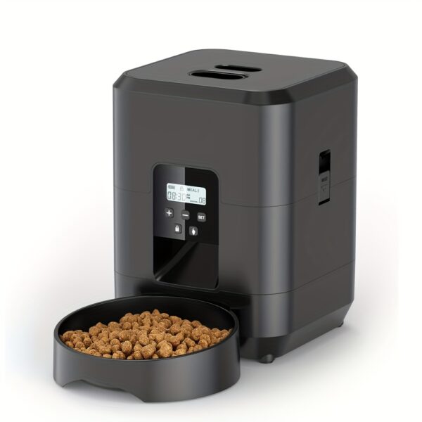 For Smart 67.63oz PET Feeder with Memory Function - USB & Battery Powered, Customizable Meal Scheduling, Includes Recording Bowl for Cats and Dogs - Image 3