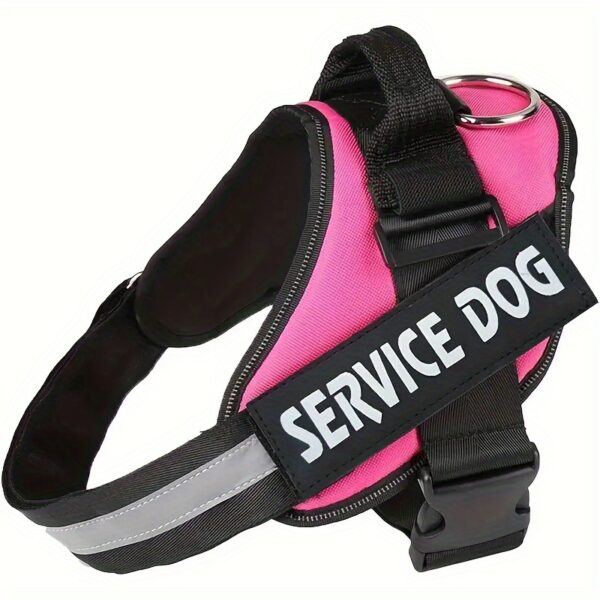 1pc Service Dog Vest Harness with Handle, Adjustable Polyester Pet Carrier for Outdoor Use, Graphic Pattern, No Battery Required, Outdoor Pet Gear | Reflective Dog Vest | Sturdy Handle Feature - Image 21