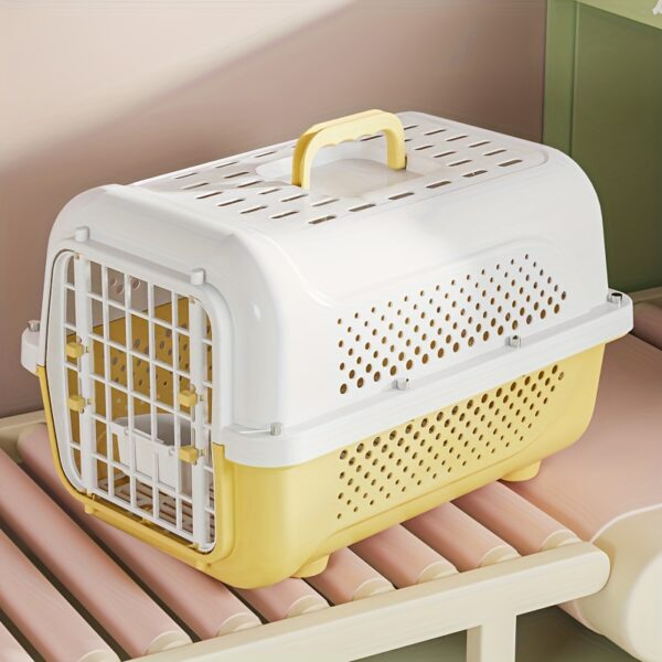 Cats Pet Travel Carrier, Plastic Kennels Rolling Plastic Wire Door Travel Dog Crate - Small - No Wheel, Pet Carrier | Hard-Sided Pet Kennel Ideal for Toy Dog Breeds, Small Cats & Small Animals | Dog Carrier - Image 5