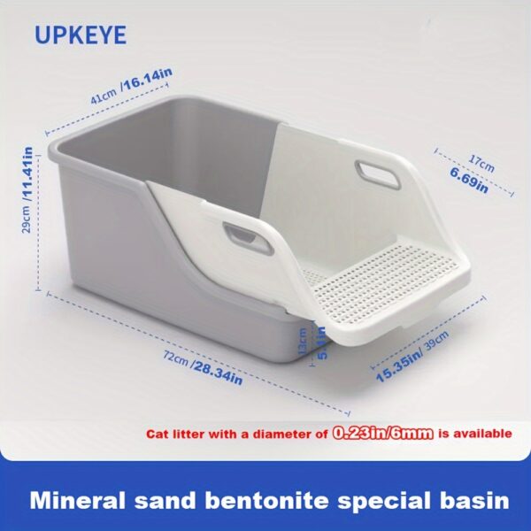 UPKEYE Large Cat Litter Box with Integrated Scoop - Easy Clean, High-Sided, Leak-Proof Design for Multiple Cats - Image 6
