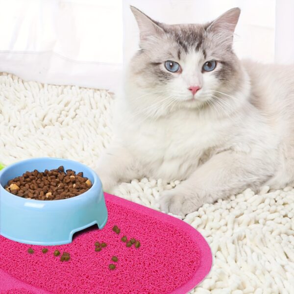 1pc Pet Cat Litter Pad With Paw Shape, Cat Litter Box Mat, Cat Bed Toilet Anti-slip Splash-proof Cat Pad - Image 4