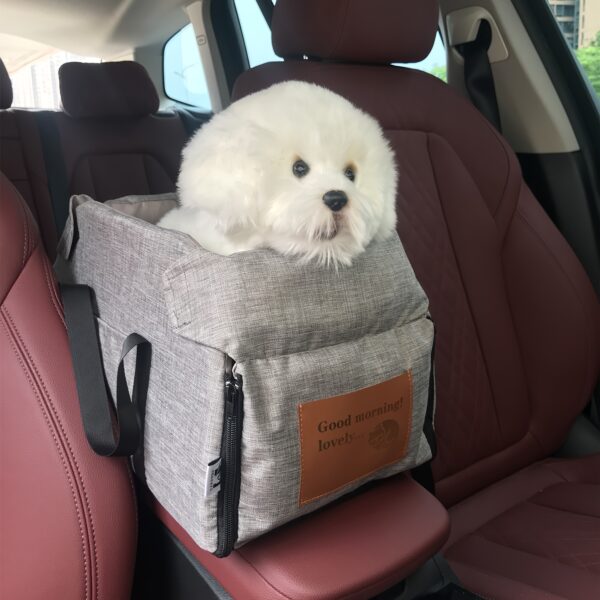 Portable Pet Cat Seat Elevated Car Seat For Dog Armrest For Small Dog Cat Waterproof Dog Carrier Safety Travel Bag Dog Accessories - Image 6