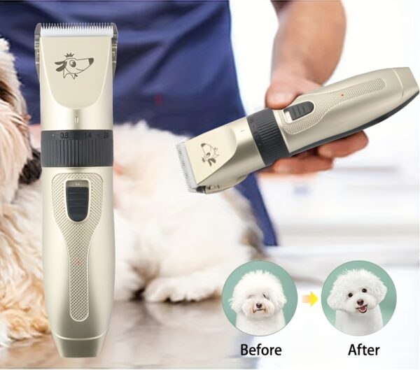 [Professional Pet Grooming Kit] 36V Professional Cordless Pet Grooming Kit - USB Rechargeable Dog And Cat Hair Trimmer with Lithium Battery, Pet Salon Hairdressing Tools Set - Guide Combs, Scissors, And Nail Clippers - Image 13
