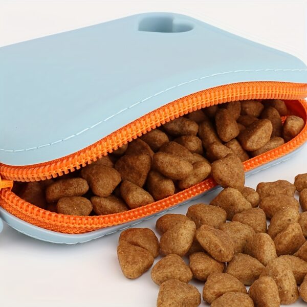 1pc Silicone Dog Treat Bag Pet Snack Bag Travel Portable Training Bag Pet Walking Bag - Image 4