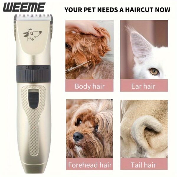 [Professional Pet Grooming Kit] 36V Professional Cordless Pet Grooming Kit - USB Rechargeable Dog And Cat Hair Trimmer with Lithium Battery, Pet Salon Hairdressing Tools Set - Guide Combs, Scissors, And Nail Clippers - Image 4