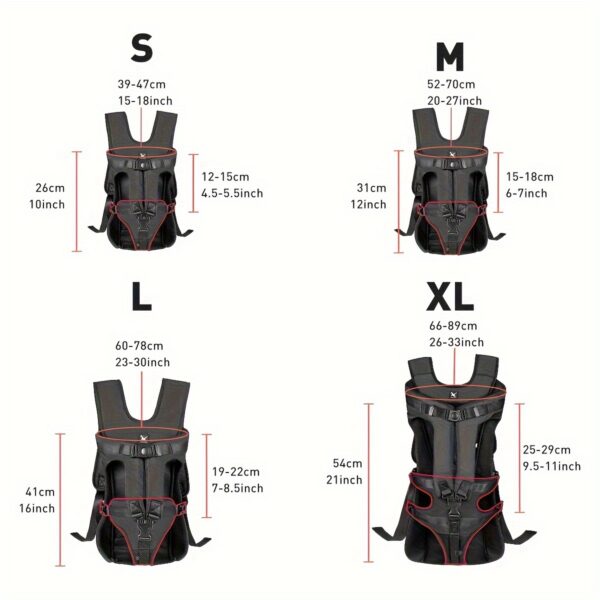 Pet Front Dog Carrier Backpacks, Adjustable Hands Free Dog Backpack Carrier For Medium Small Dogs - Image 2
