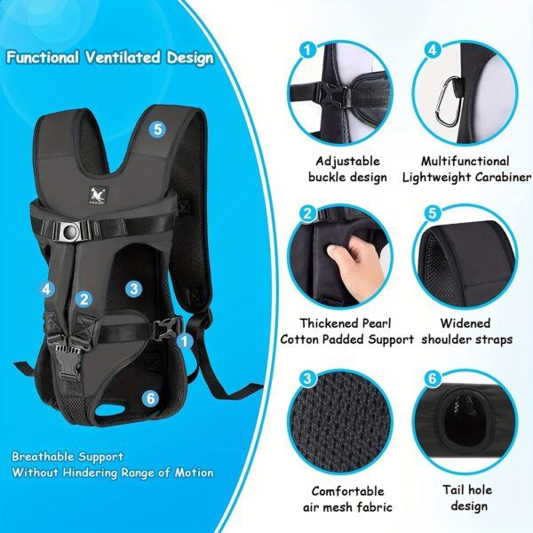 Pet Front Dog Carrier Backpacks, Adjustable Hands Free Dog Backpack Carrier For Medium Small Dogs - Image 14