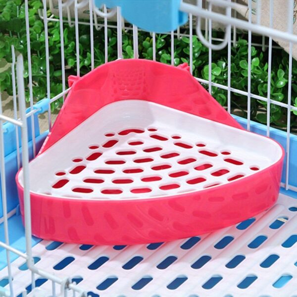 3pcs pieces of pet toilet small animal cat litter tray corner suitable for hamster, guinea pig, ferret, sand rat pet toilet - Image 7