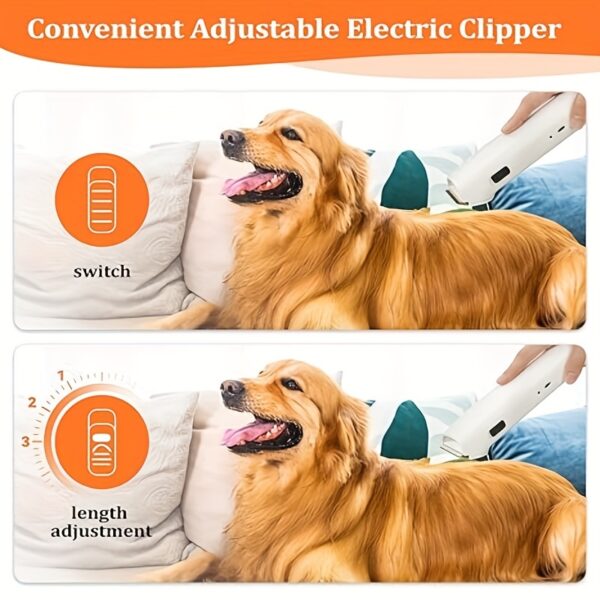 12000Pa Pet Grooming Kit & Vacuum - Ultimate Shedding Solution with 6 Tools, 1.5L Capacity, 99% Hair Removal Efficiency for Easy Dog Grooming - Perfect for Pet Owners with Heavy Shedding Breeds - Image 5